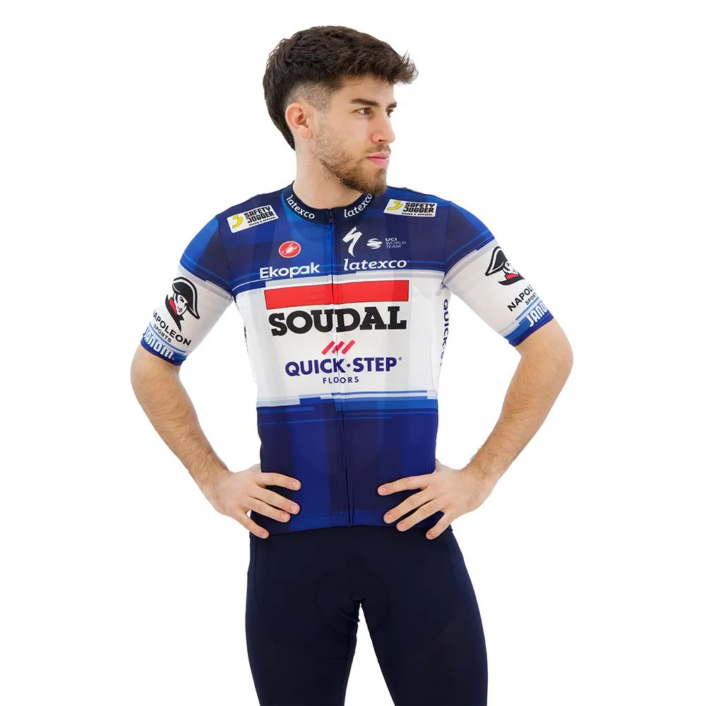 Castelli Competizione Soudal Quick-step 2023 Korta ärmar Cykeltröja, Dark blue / white