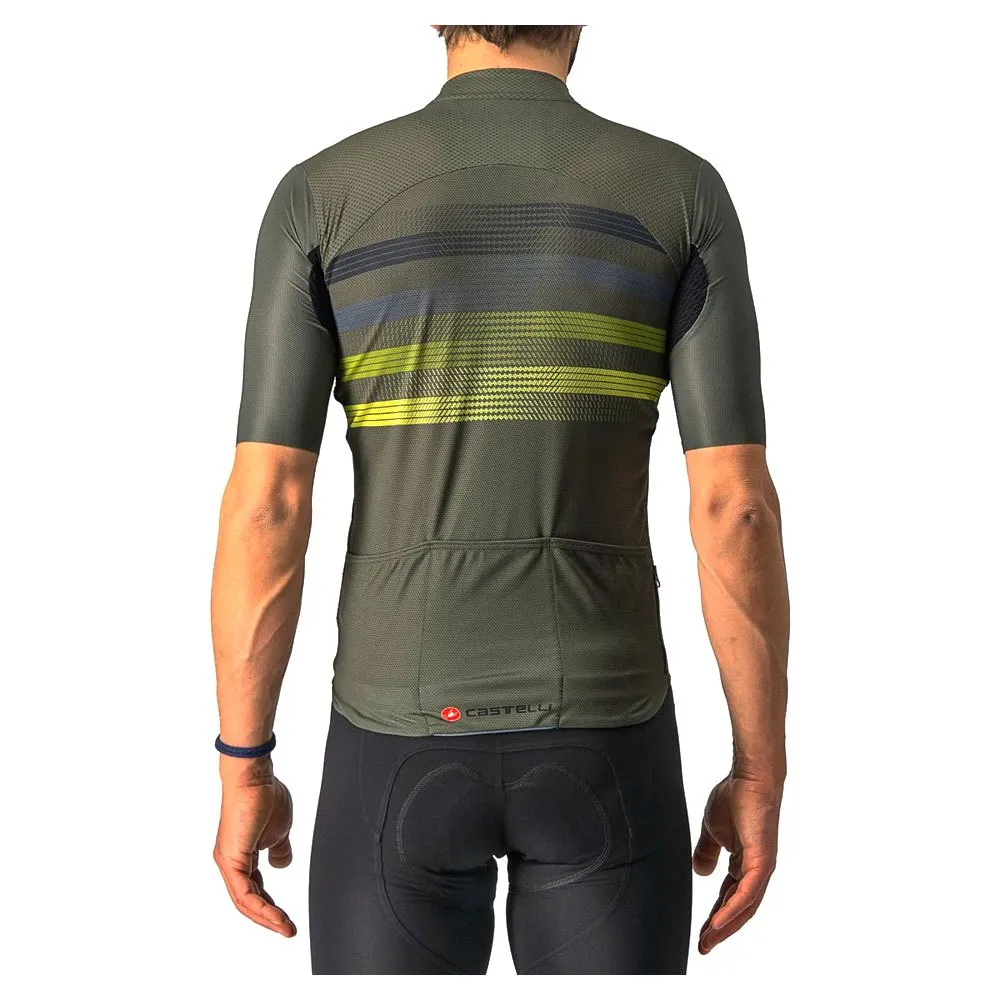 Castelli Endurance Pro Korta ärmar Cykeltröja, Military green / blue sulphur, XXL Castelli Endurance Pro Korta ärmar Cykeltröja, Military green / blue sulphur, XXL