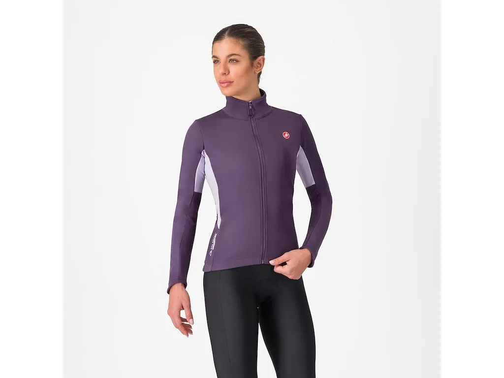 Castelli Entrata 2 cykeljacka night shade/purple mist dam