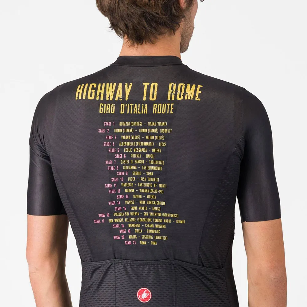 Castelli #giro Highway To Rome Korta ärmar Cykeltröja Castelli #giro Highway To Rome Korta ärmar Cykeltröja
