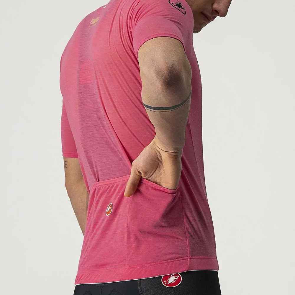 Castelli Giro Italia 2021 Maglia Rosa 90 Years Korta ärmar Cykeltröja, Pink giro