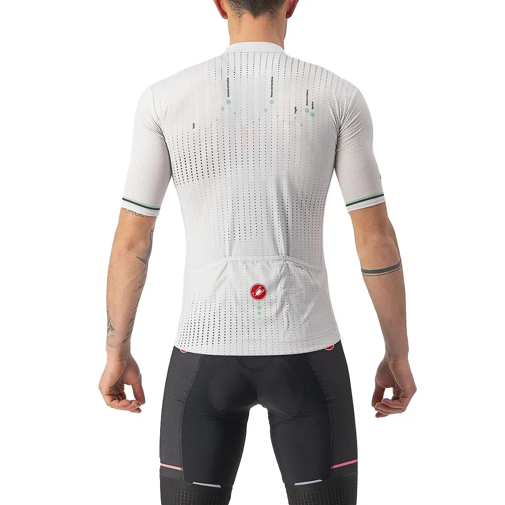 Castelli Giro Italia 2022 Mortirolo Korta ärmar Cykeltröja, Grey