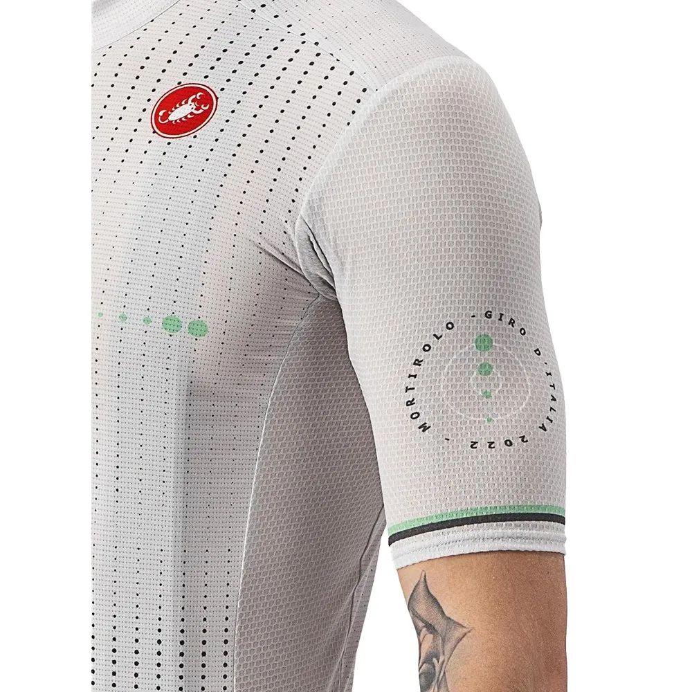 Castelli Giro Italia 2022 Mortirolo Korta ärmar Cykeltröja, Grey