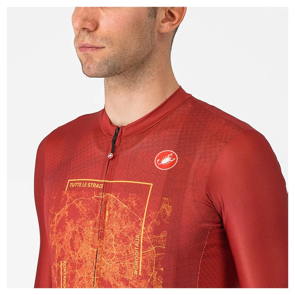 Castelli #giro107 Roma 2024 Korta ärmar Cykeltröja, Purple red
