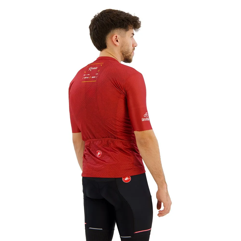 Castelli #giro107 Roma 2024 Korta ärmar Cykeltröja, Purple red