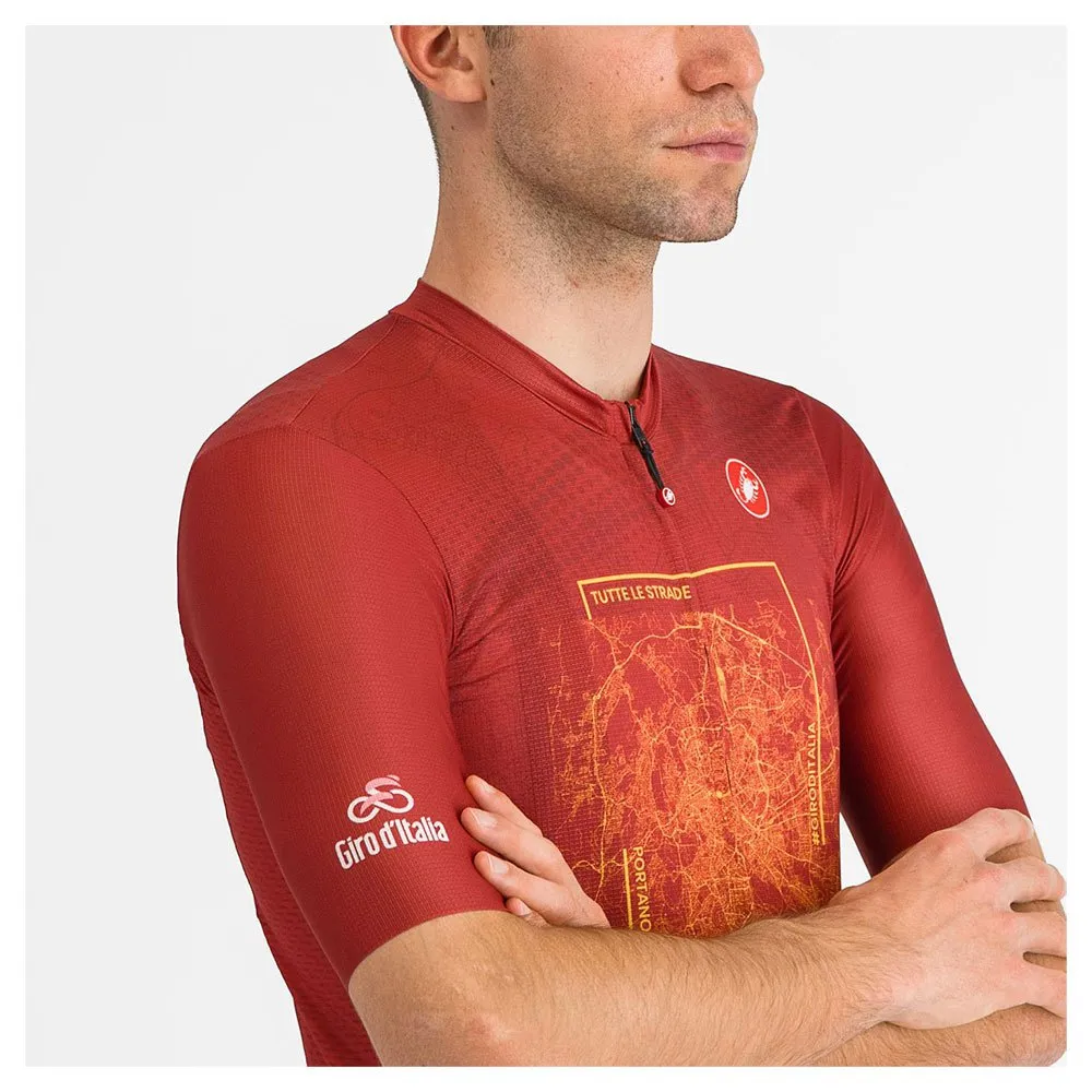 Castelli #giro107 Roma 2024 Korta ärmar Cykeltröja, Purple red
