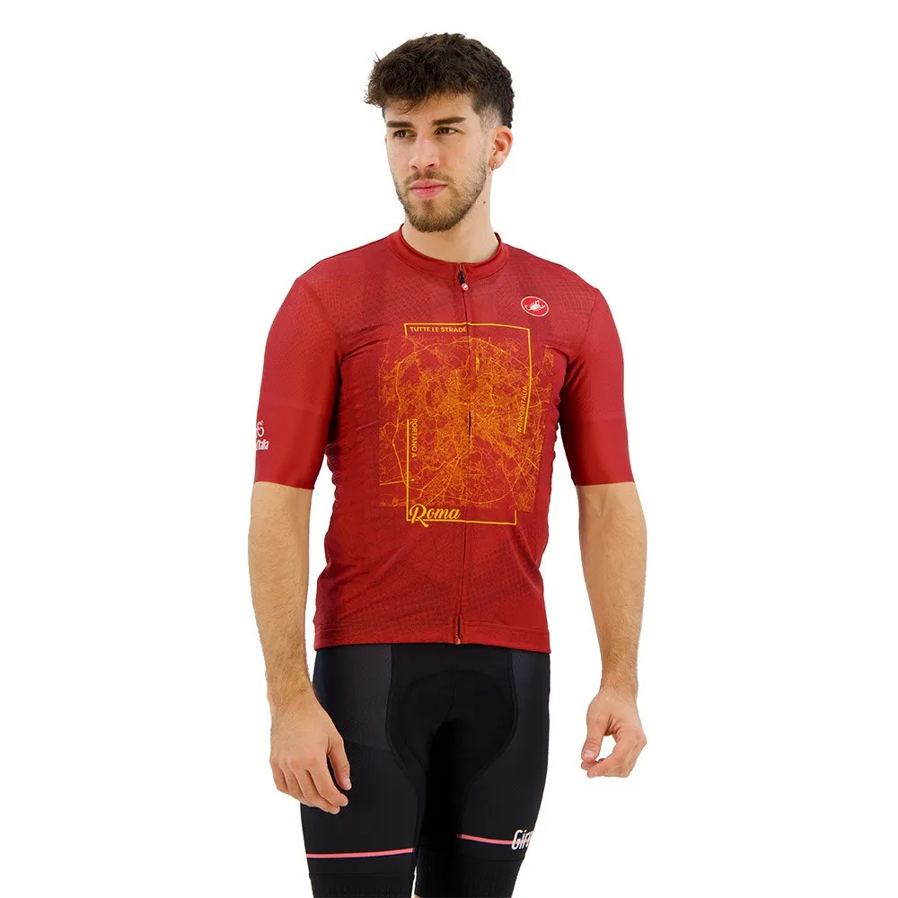 Castelli #giro107 Roma 2024 Korta ärmar Cykeltröja, Purple red