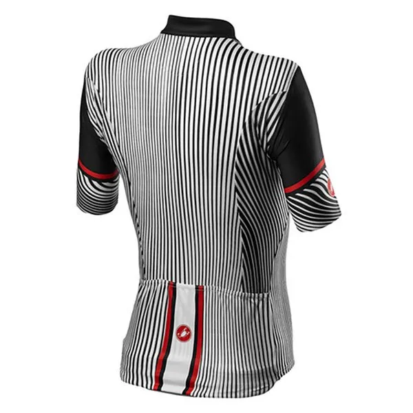 Castelli Illusione Korta ärmar Cykeltröja, Black / white, L