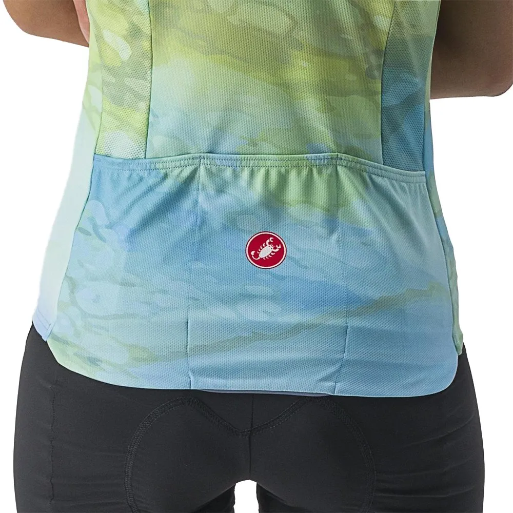 Castelli Marmo Korta ärmar Cykeltröja, Multicolor baby blue, L Castelli Marmo Korta ärmar Cykeltröja, Multicolor baby blue, L