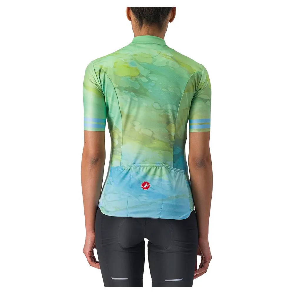Castelli Marmo Korta ärmar Cykeltröja, Multicolor baby blue, L Castelli Marmo Korta ärmar Cykeltröja, Multicolor baby blue, L
