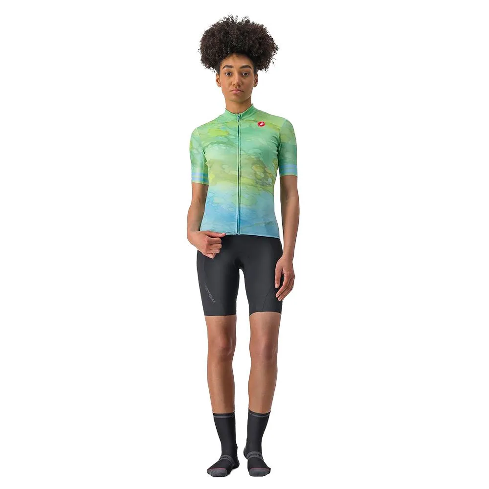 Castelli Marmo Korta ärmar Cykeltröja, Multicolor baby blue, L Castelli Marmo Korta ärmar Cykeltröja, Multicolor baby blue, L