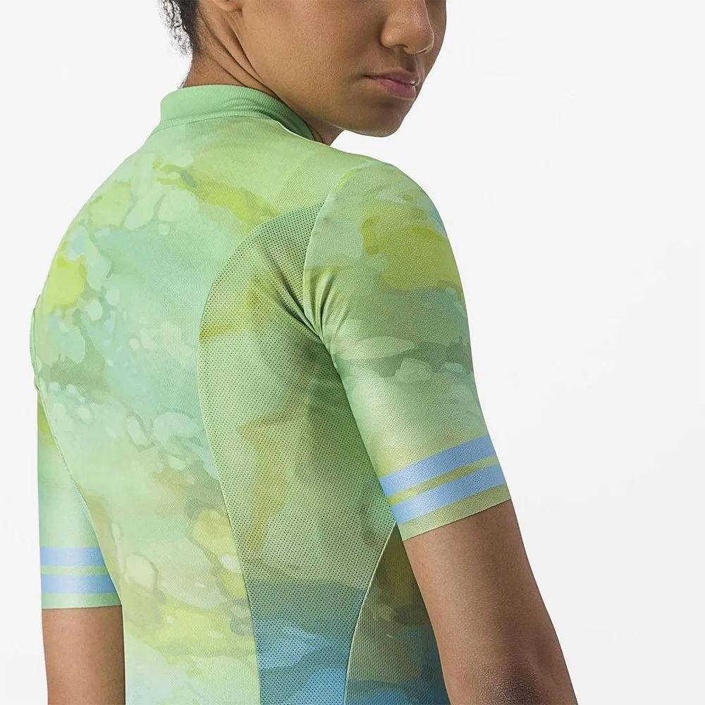 Castelli Marmo Korta ärmar Cykeltröja, Multicolor baby blue, L Castelli Marmo Korta ärmar Cykeltröja, Multicolor baby blue, L