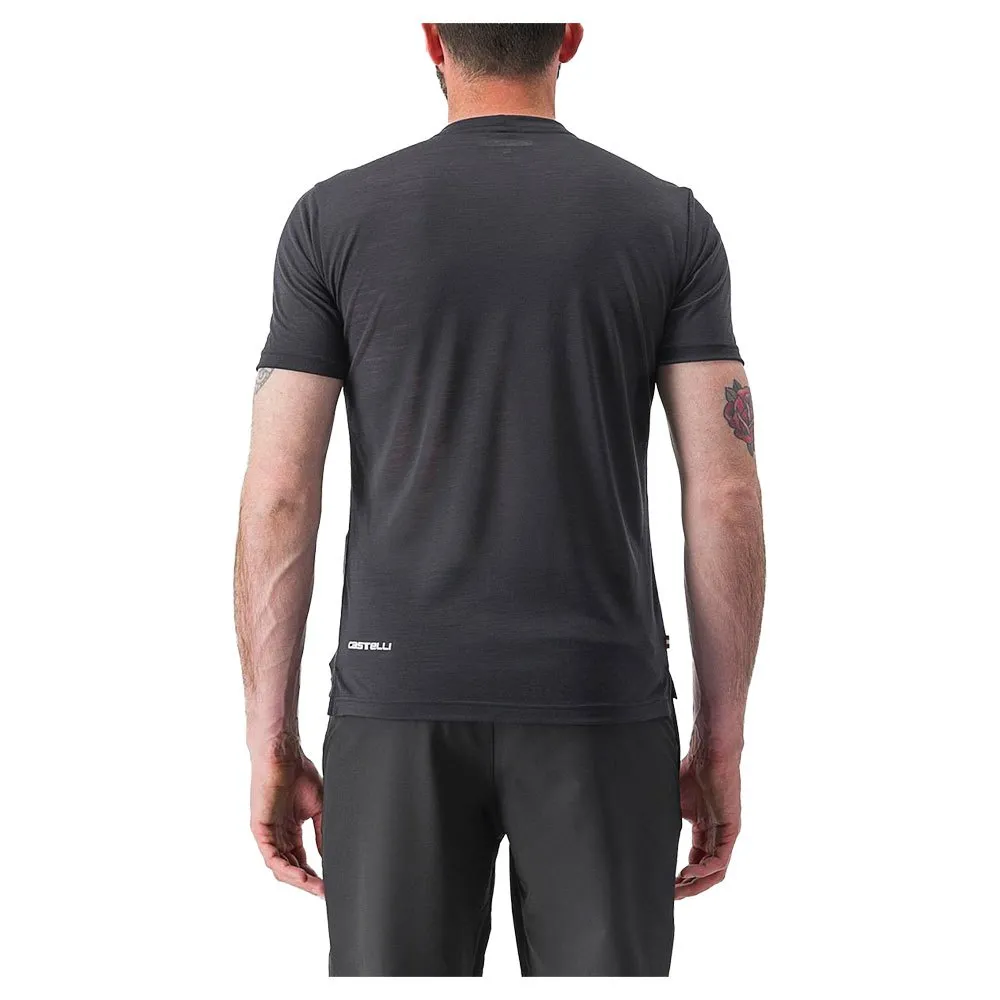Castelli Merino T-shirt Med Korta ärmar, Light black, M