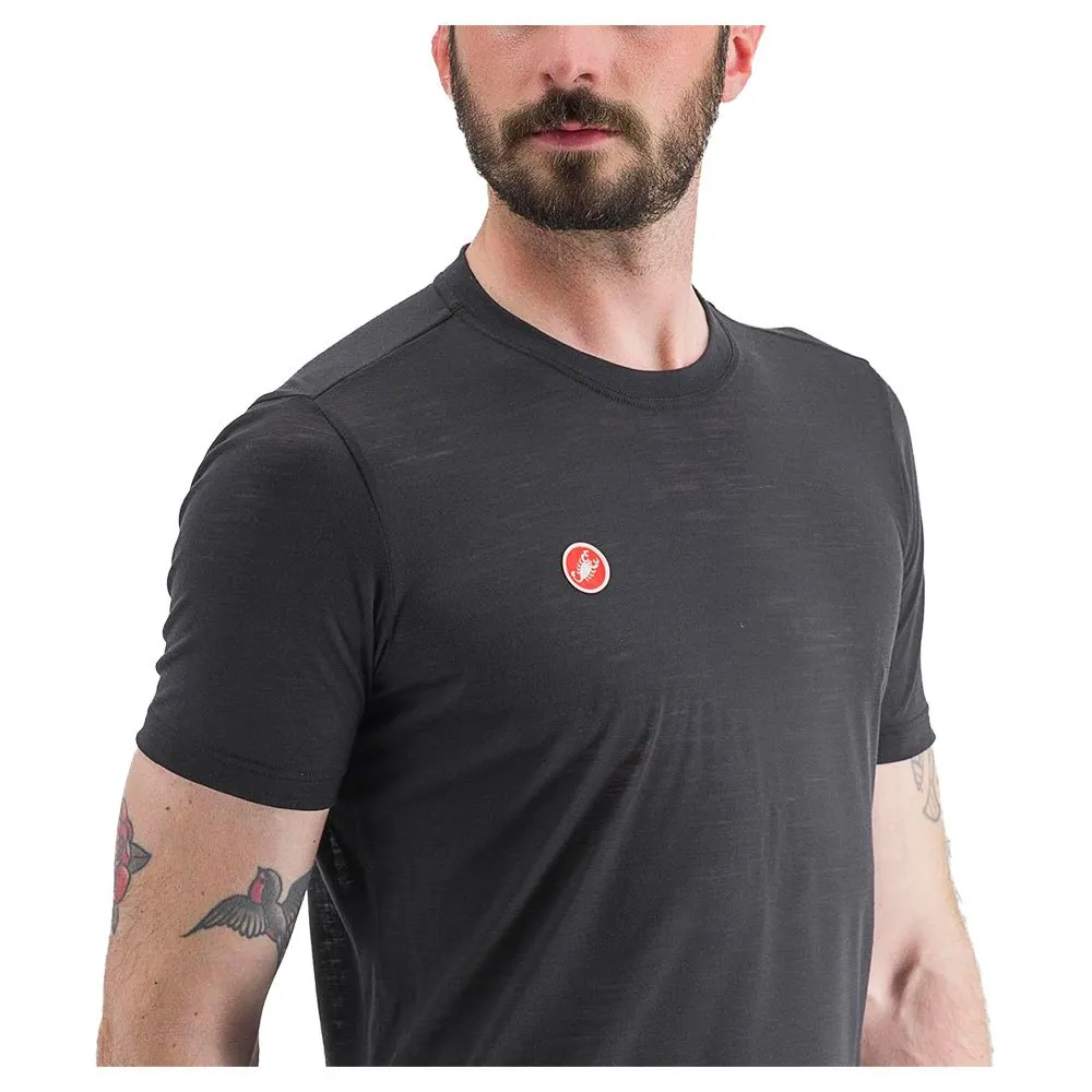 Castelli Merino T-shirt Med Korta ärmar, Light black, M