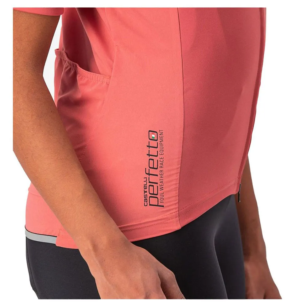 Castelli Perfetto Ros 2 Korta ärmar Cykeltröja, Mineral red, S