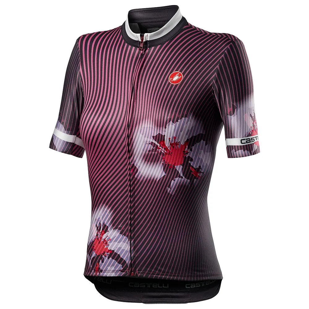 Castelli Primavera Korta ärmar Cykeltröja, Bordeaux, L Castelli Primavera Korta ärmar Cykeltröja, Bordeaux, L