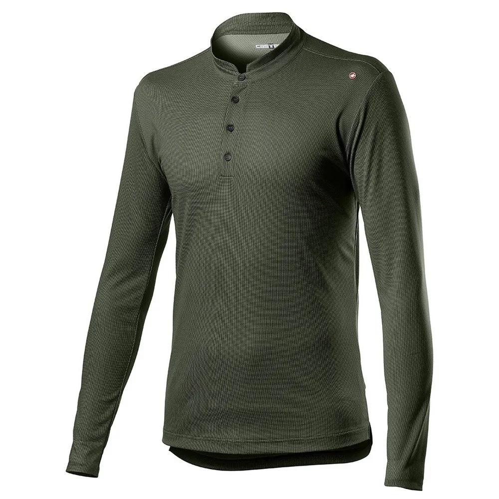 Castelli Tech Henley Långärmad Baslager, Military green