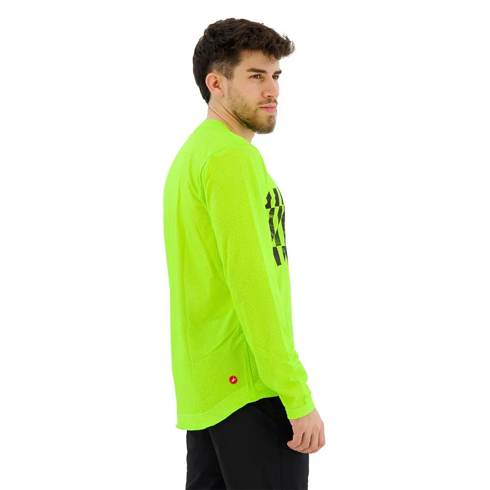 Castelli Trail Tech T-shirt Med Lång ärm, Electric lime / dark grey, M Castelli Trail Tech T-shirt Med Lång ärm, Electric lime / dark grey, M