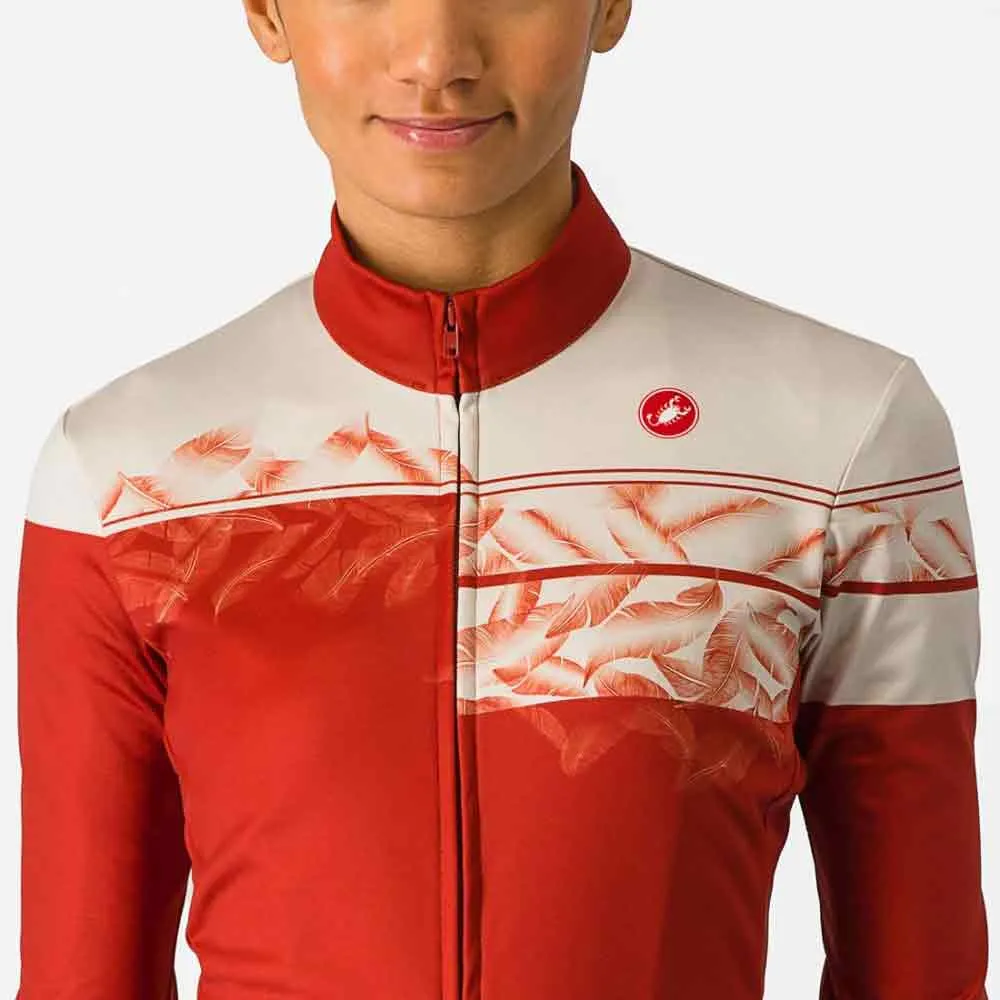 Castelli Unlimited Thermal 2 Långärmad Trikå, Red Ocre / Silver Moon, M Castelli Unlimited Thermal 2 Långärmad Trikå, Red Ocre / Silver Moon, M