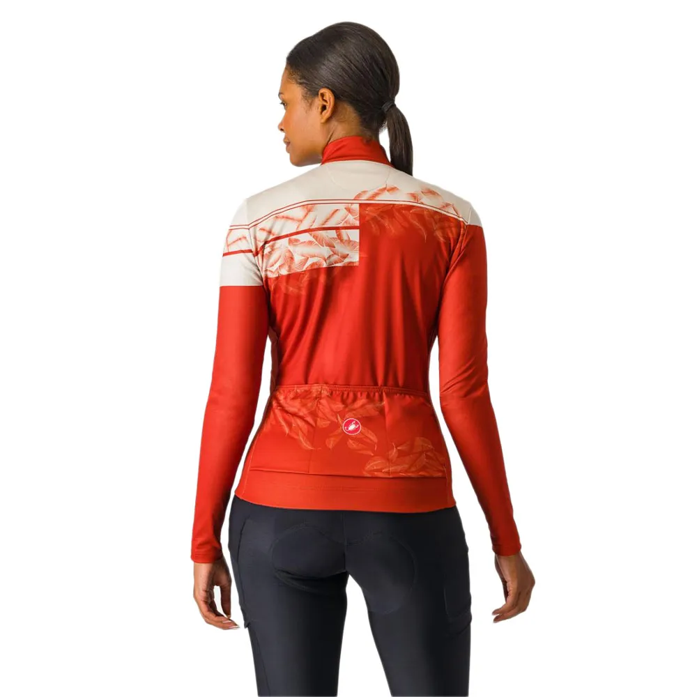 Castelli Unlimited Thermal 2 Långärmad Trikå, Red Ocre / Silver Moon, M Castelli Unlimited Thermal 2 Långärmad Trikå, Red Ocre / Silver Moon, M