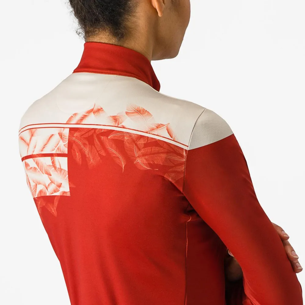 Castelli Unlimited Thermal 2 Långärmad Trikå, Red Ocre / Silver Moon, M Castelli Unlimited Thermal 2 Långärmad Trikå, Red Ocre / Silver Moon, M