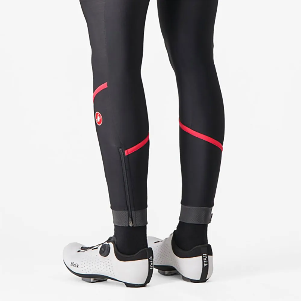 Castelli Velocissima Thermal Cykelbyxor, Black / hibiscus