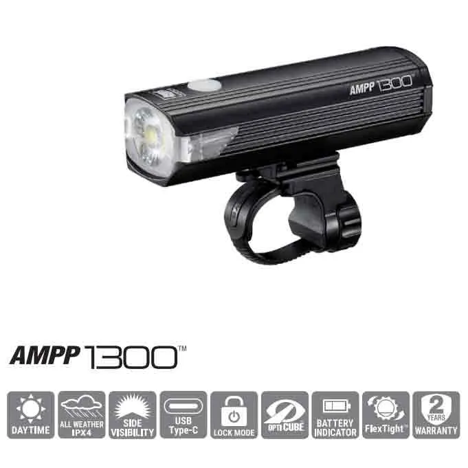 CatEye Ampp1300 Framlampa, Black, 1300 Lumens