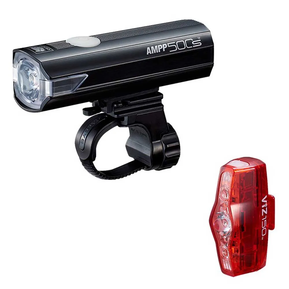 CatEye Ampp500 & Viz150 Cykellampset, Black, 500 / 150 Lumens