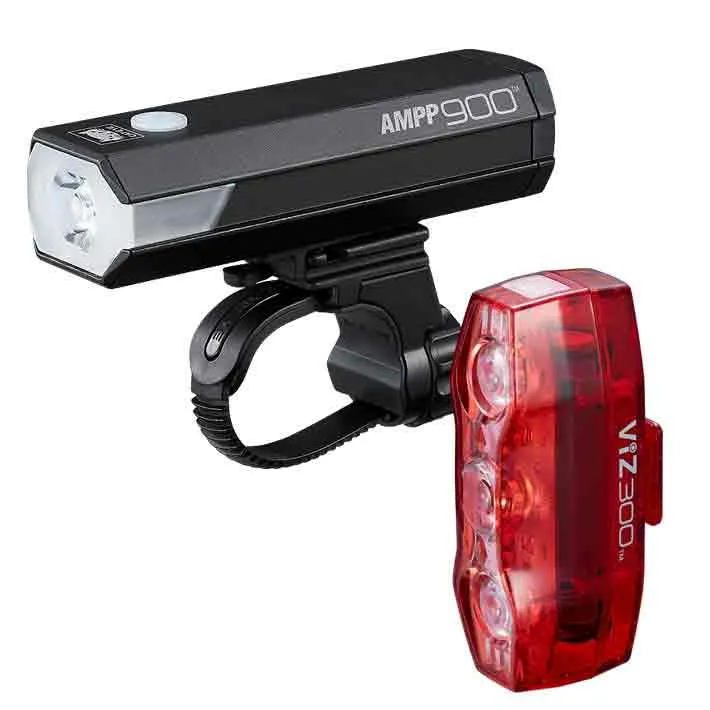 CatEye Ampp900 + Viz300 Cykellampset, Black, 900/300 Lumens CatEye Ampp900 + Viz300 Cykellampset, Black, 900/300 Lumens