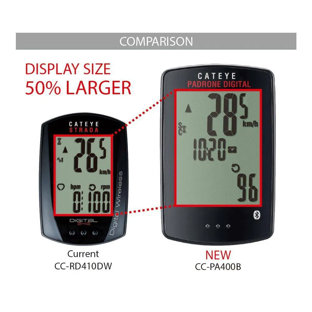 CatEye Counter Padrone Digital Wireless Cc-pa400b Cykeldator, Black, One Size CatEye Counter Padrone Digital Wireless Cc-pa400b Cykeldator, Black, One Size