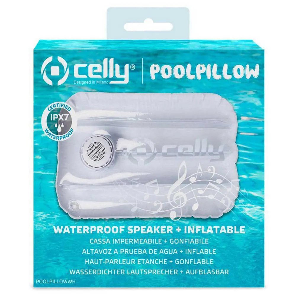 Celly Poolpillow Wp-högtalare + Uppblåsbar unisex, White, One Size Celly Poolpillow Wp-högtalare + Uppblåsbar unisex, White, One Size