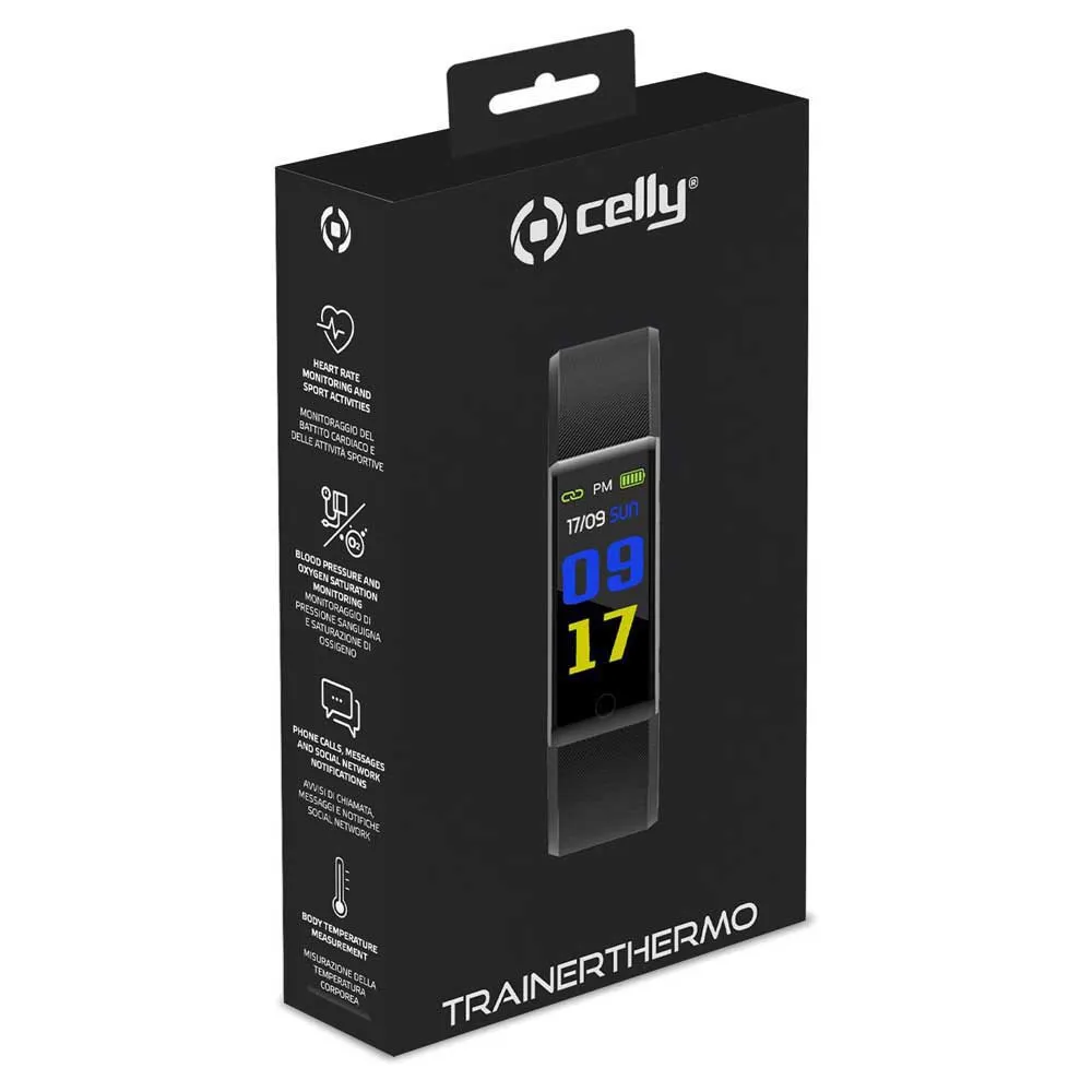 Celly Thermo Aktivitetsarmband, Black