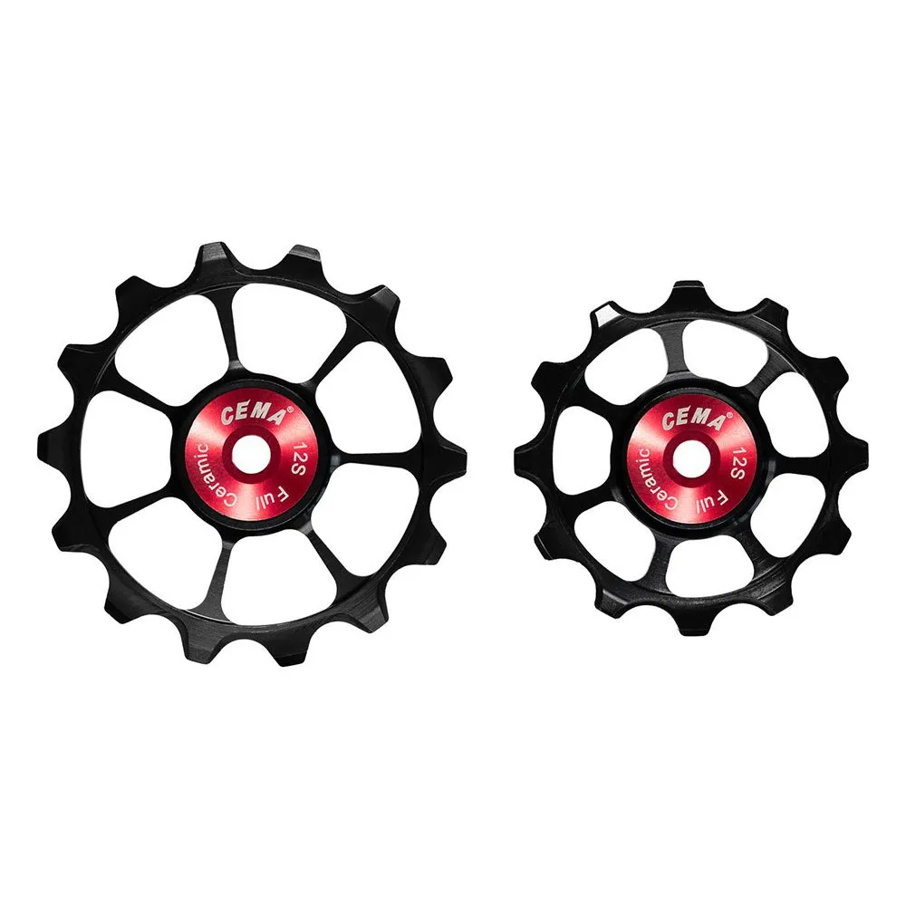 Cema 105/ultegra Full Ceramic Trisshjulssats För Cykel, Black / red, 12-14t