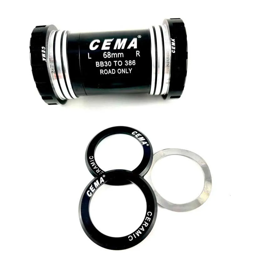 Cema Bb30 Rotor 3d+/fsa386 Vevlager, Black, 68mm