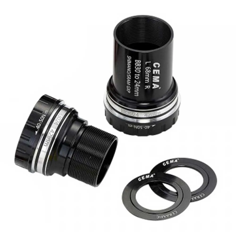 Cema Bb30 Stainless Steel Shimano Vevlagerskoppar, Black, 68/73mm