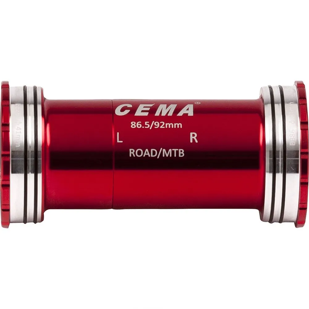 Cema Bb86-bb92 Interlock Ceramic Shimano Vevlagerskoppar, Red, 86.5/92mm Cema Bb86-bb92 Interlock Ceramic Shimano Vevlagerskoppar, Red, 86.5/92mm