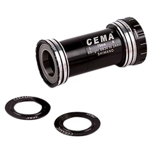 Cema Bbright42 Stainless Steel Shimano Vevlagerskoppar, Black, 79mm