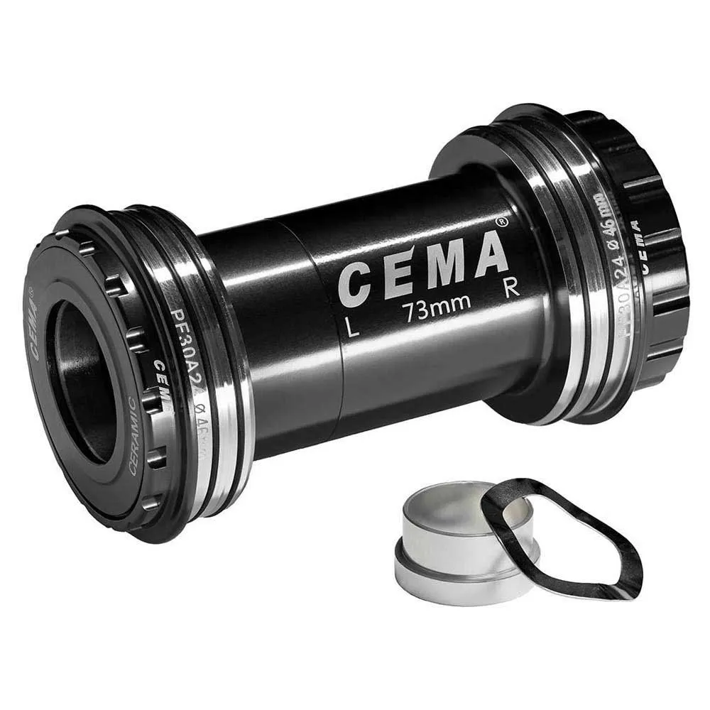 Cema Pf30a Interlock Stainless Steel Sram Gxp Vevlagerskoppar, Black, 73mm