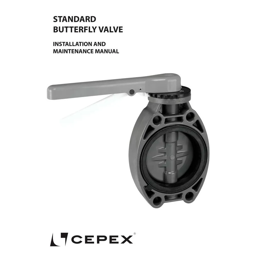Cepex Stål 34533 Pvc-u Ø90 Spjällventiler Std-serie Fpm O-ringar Förzinkad Axel unisex, Grey, One Size
