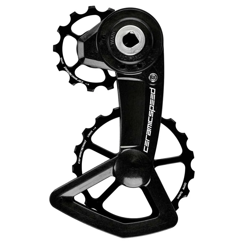 CeramicSpeed Ospw 3d Printed Campagnolo Eps 12s Coated Jockeyhjulsystem, Black / silver, 13-19t