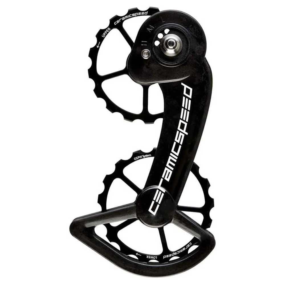 CeramicSpeed Ospw Sram Alternative Force1/rival1 T3 Clutch Coated Jockeyhjulsystem, Black, 14-18t