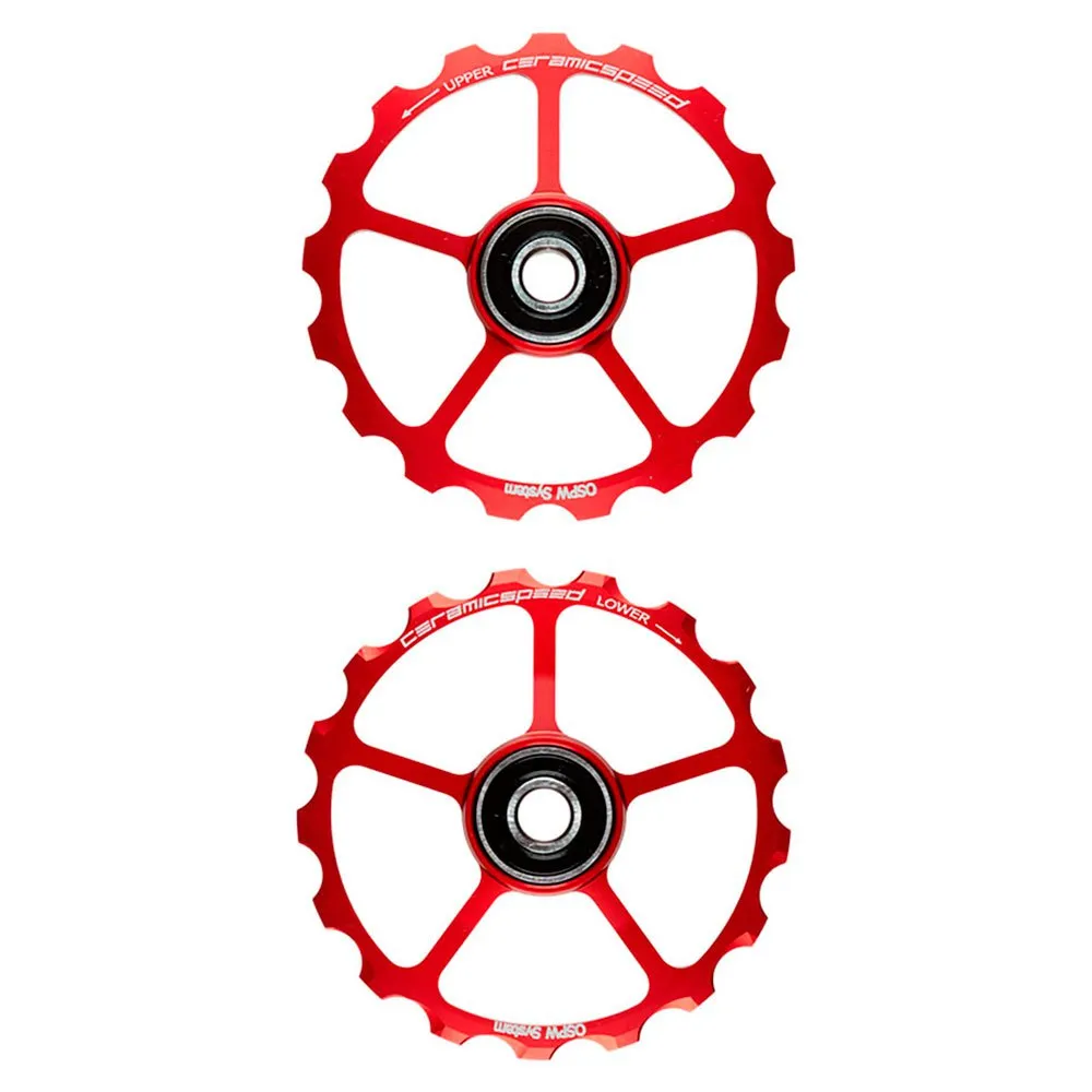 CeramicSpeed Spare Ospw Alloy 17/17t Jockeyhjulsystem, Red, One Size CeramicSpeed Spare Ospw Alloy 17/17t Jockeyhjulsystem, Red, One Size