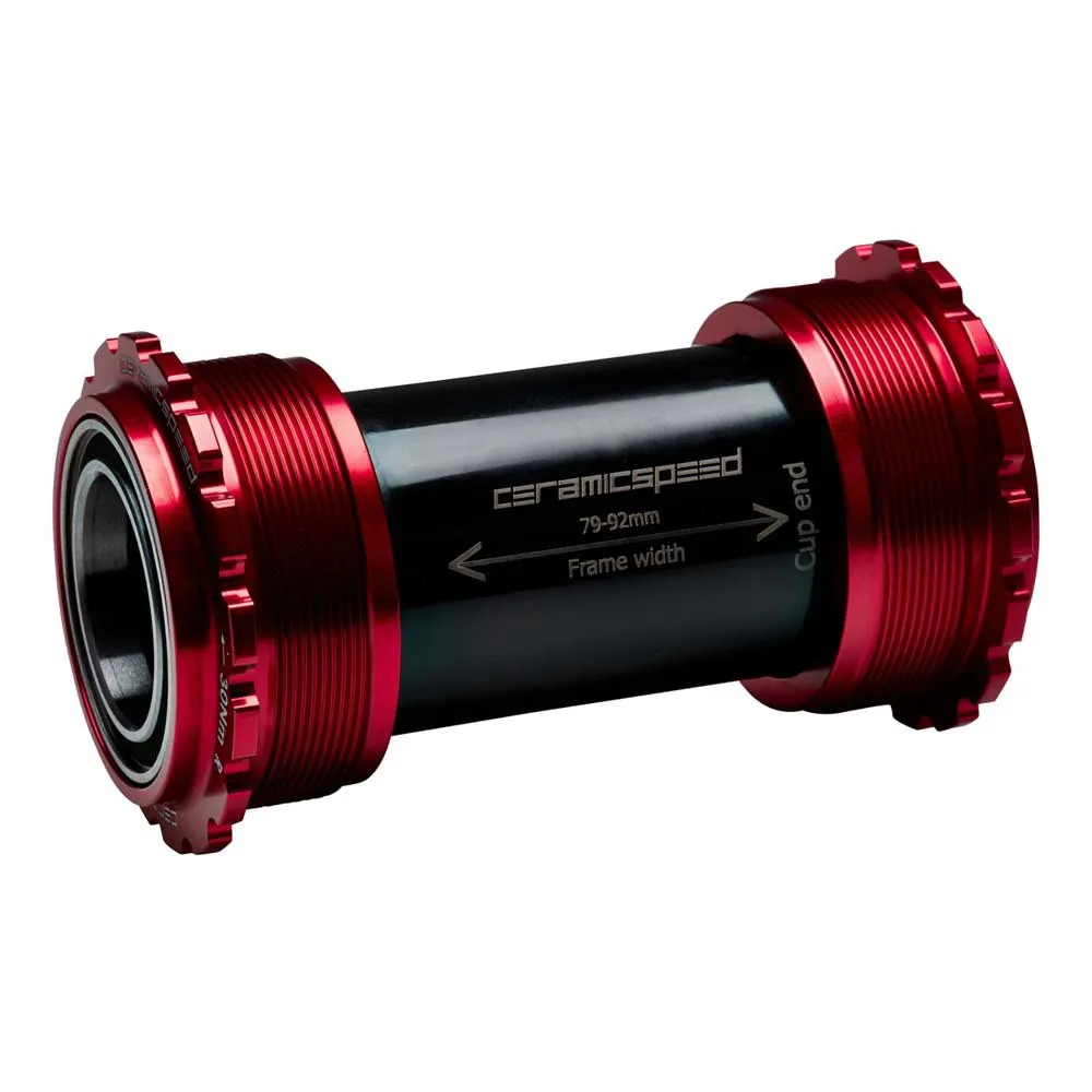 CeramicSpeed T45 Campagnolo Ut Coated Vevlagerskoppar, Red, 82.5mm