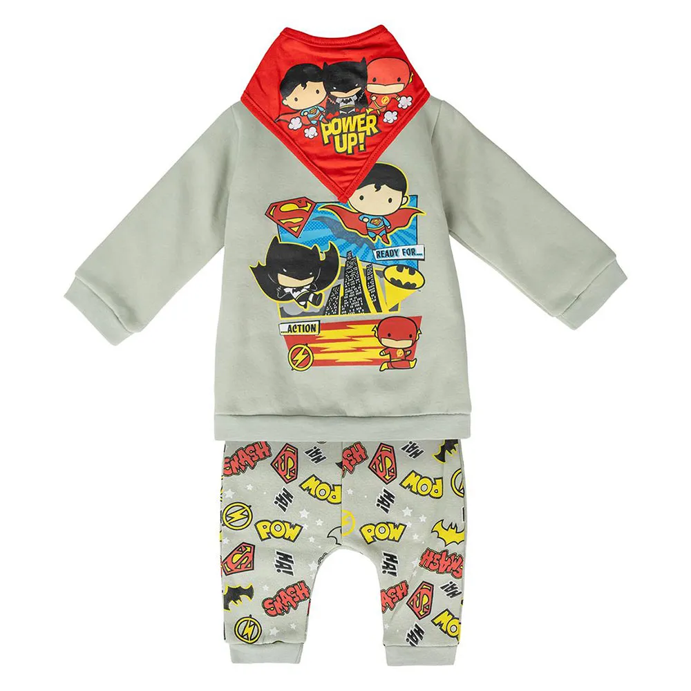 Cerda Group Cotton Brushed Justice League Baby Träningsdräkt 3 Bitar