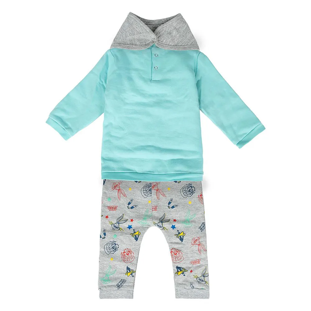 Cerda Group Cotton Brushed Looney Tunes Baby Träningsdräkt 3 Bitar, Blue