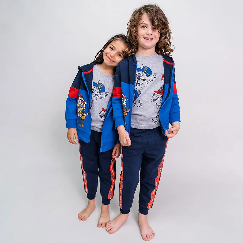 Cerda Group Cotton Brushed Paw Patrol Träningsdräkt 3 Bitar, Blue