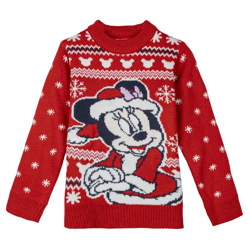Cerda Group Knitted Christmas Minnie Tröja, Red, 6Y
