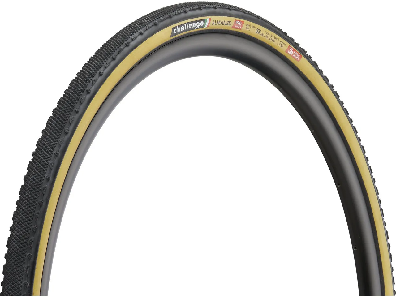 Challenge Almanzo Pro 28" Faltreifen, Tan, 700C x 33 Challenge Almanzo Pro 28" Faltreifen, Tan, 700C x 33
