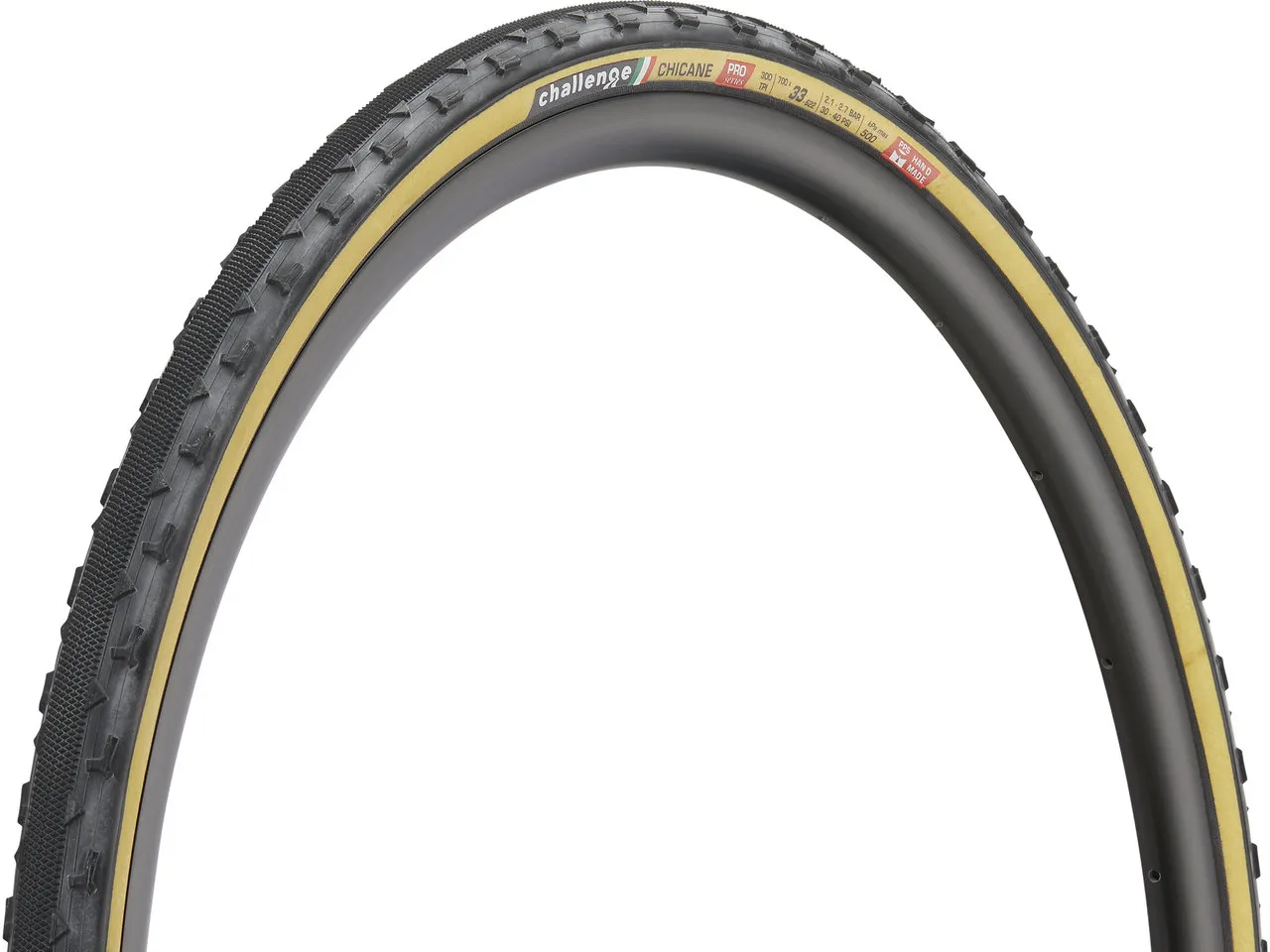 Challenge Chicane Pro 28" Faltreifen, Black / Brown, 700C x 33 Challenge Chicane Pro 28" Faltreifen, Black / Brown, 700C x 33