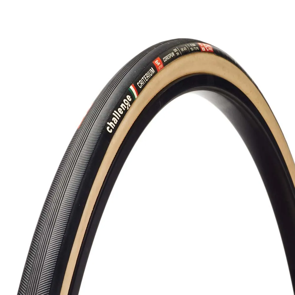 Challenge Criterium Tubular 700c X Styv Landsvägsdäck 25 Mm, Black / white, 700C x 25